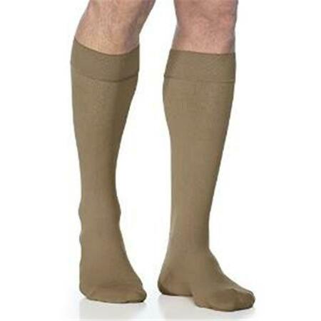 SIGVARIS Midtown Microfiber 822CMLM32-S 20-30 mmHg Calf With Grip- Medium- Long - Tan-Khaki 822CMLM32/S